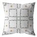 HomeRoots 412604 26 in. White Floral Indoor & Outdoor Throw Pillow