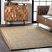 nuLOOM Hesse Checker Weave Seagrass Accent Rug 2 6 x 4 Brown