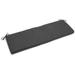 Blazing Needles 60 x 19 in. Solid Outdoor Spun Polyester Bench Cushion Cool Gray