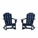 Westintrends Malibu Outdoor Rocking Chair Set of 2 All Weather Resistant Poly Lumber Classic Porch Rocker Chair 350 lbs Support Patio Lawn Plastic Adirondack Chair Navy Blue