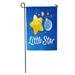 SIDONKU Twinkle Little Star Lettering and The Starry Sky Baby Cute Night Happy Garden Flag Decorative Flag House Banner 28x40 inch