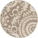 Mark&Day Outdoor Area Rugs 7ft Round Nancy Cottage Indoor/Outdoor Camel Area Rug (7 3 Round)