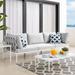 Modway Harmony SunbrellaÂ® Outdoor Patio Aluminum Sofa in Gray Gray