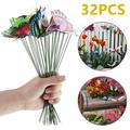 Kyoffiie Garden Butterflies On Sticks Colorful Dragonflies Stakes Art DIY Yard Ornaments Waterproof