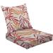 2-Piece Deep Seating Cushion Set Leaves sprigs twigs leafage stem branch seamless Botanical Autumn Outdoor Chair Solid Rectangle Patio Cushion Set