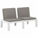 Andoer Garden Bench with Cushion White