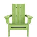 SERWALL Outdoor Patio Chair Folding Adirondack Chair Apple Green