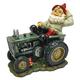 Plowing Vintage Tractor Home Garden Italian Gnome Statue Sculpture