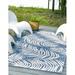 Unique Loom Palm Indoor/Outdoor Botanical Rug Blue/Navy Blue 7 1 x 10 Rectangle Floral / Botanical Tropical Perfect For Patio Deck Garage Entryway