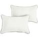 Outdoor Living and Style Set of 2 Sunbrella Canvas Natural/Cast Silver Outdoor Pillow 20