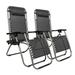 iTopRoad 2 Adjustable Steel Mesh Zero Gravity Lounge Chair