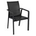 Pacific Sling Arm Chair with Frame Black Sling - Pack of 2