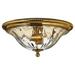 3616BB-Hinkley Lighting-Cambridge - Flush Mount in Traditional Style - 16.25 Inches Wide by 7.5 Inches High