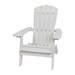 Flash Furniture Charlestown All-Weather Poly Resin Indoor/Outdoor Folding Adirondack Chair in White