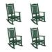 Costaelm Paradise Classic Plastic Outdoor Porch Rocking Chairs (Set of 4) Dark Green