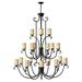 4309OL-Hinkley Lighting-Casa - Eighteen Light Chandelier in Rustic Style - 56 Inches Wide by 68 Inches High