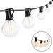 G40 LED Globe String Lights 25 FT Outdoor Patio Light with 25+2 LED Bulbs Waterproof Hanging Lights for Backyard Porch Deck Party Decor 2200K Black