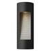 2 Light Medium Outdoor Wall Lantern in Modern Style 6 inches Wide By 16 inches High-Satin Black Finish-Led Lamping Type Bailey Street Home