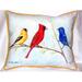 Betsy Drake Three Birds Large Indoor & Outdoor Pillow 16 x 20