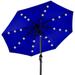 Best Choice Products 10ft Solar LED Lighted Patio Umbrella w/ Tilt Adjustment UV-Resistant Fabric - Resort Blue