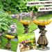 CFXNMZGR Garden Bird Feeders Polyresin With Brown For Outside Bath Bird Feeder Pedestal Wild Handmade Bird Patio Garden