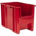 Quantum Storage 10-7/8 Wide x 17-1/2 Deep x 12-1/2 High Hopper Stacking Bin Red Polyethylene 75 Lb Capacity