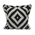 Ox Bay 24 x 24 Black and White Geometric Medallion Throw Pillow