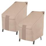 Modern Leisure Monterey High Back Patio Chair Cover 2-Pack 25.5 L X 35.5 W X 34 H Beige