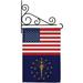 States Us Indiana Garden Flag Set Regional 13 X18.5 Double-Sided Decorative Vertical Flags House Decoration Small Banner Yard Gift