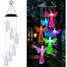 Outdoor Wind Chimes Solar Lights Angel Wind Chimes LED Color Changing for Garden Deck Yard Lawn Backyards Pathways Party Women Mother Wife Girlfriend Birthday Gifts (Angel)