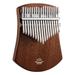 hluru 17-Key Finger Thumb Piano Portable Musical Instrument Solid Wood Body for Kids Adults Music Lover Beginners Professional with Tuning Hammer Wipe Cloth Notes Sticker