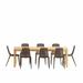 Amazonia 9 Piece 88 in. Rectangular Eucalyptus Wood Patio Dining Set with Resin Chairs
