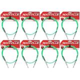 8 Rockville RCGT3.0G 3 1/4 TS to 1/4 TS Guitar/Instrument Cable