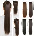 Flm 45/55/65cm Women Long Straight Wig Ponytail Hair Extension Cosplay Hairpiece