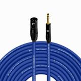 Coluber Cable Balanced 3-Pin XLR to TRS 1/4 Stereo/Mic Cable - 100ft