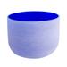 432 Hz G Throat Chakra Blue Color Quartz Frosted Crystal Singing Bowl 8 inch