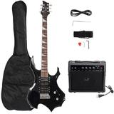 Glarry 37 Adult Electronic Guitar Kit w/ Amp Bag Strap Accessories for Beginner Black