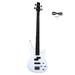 Kshioe 34in 4-String 24-Fret Basswood Bass Guitar with Power Line and Wrench Tool