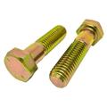 1 1/4-7 x 4 1/2 Hex Head Cap Screws Alloy Steel Grade 8 Zinc Yellow Plating (Quantity: 18 pcs) - Coarse Thread UNC Partially Threaded 4 1/2 Inch Thread 1 1/4 Inch