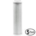 5-Pack Replacement for Vitapur VRO-4 Activated Carbon Block Filter - Universal 10 inch Filter for Vitapur 4-Stage Reverse Osmosis System - Denali Pure Brand