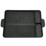 Portable Baking Tray Practical Non-stick Pan Barbecue Barbecue Tray for Home Outdoor Camping (Black)