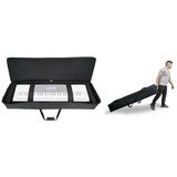 Rockville 61 Key Keyboard Case w/ Wheels+Trolley Handle For Casio CTK-4200