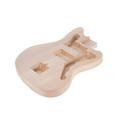 Muslady MZB-T DIY Electric Guitar Unfinished Body Guitar Barrel Blank Basswood Guitar Body Replacement for Jaguar