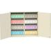 Acrimet Key Cabinet Organizer 64 Positions with Lock (Wall Mount) (64 Multicolored Tags Included) (Beige Cabinet)