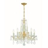 Crystorama Maria Theresa 5 Light Spectra Crystal Gold Chandelier - 20 W x 19 H