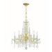 Crystorama Maria Theresa 5 Light Spectra Crystal Gold Chandelier - 20 W x 19 H