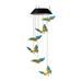 Cbcbtwo Solar Wind Chimes Seven Color Changing LED Gradient Butterfly Wind Chimes Exquisite Sympathy Memorial Wind Chimes for Garden Patio Porch Yard Outdoor Indoor Decor on Clearance