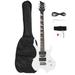 Glarry Burning Fire Style Beginner Electric Guitar with Bag Pick Strap & Accessories