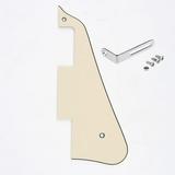 Pickguard for Chinese Made Epiphone Les Paul Standard Modern Style with Bracket Cream 3 Ply Nickel