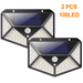 Super Bright LED Solar Lamps for Outdoor 2 Pieces Outdoor Solar Lights with 3 Intelligent Modes Lights Wide Lighting Area Easy Installation